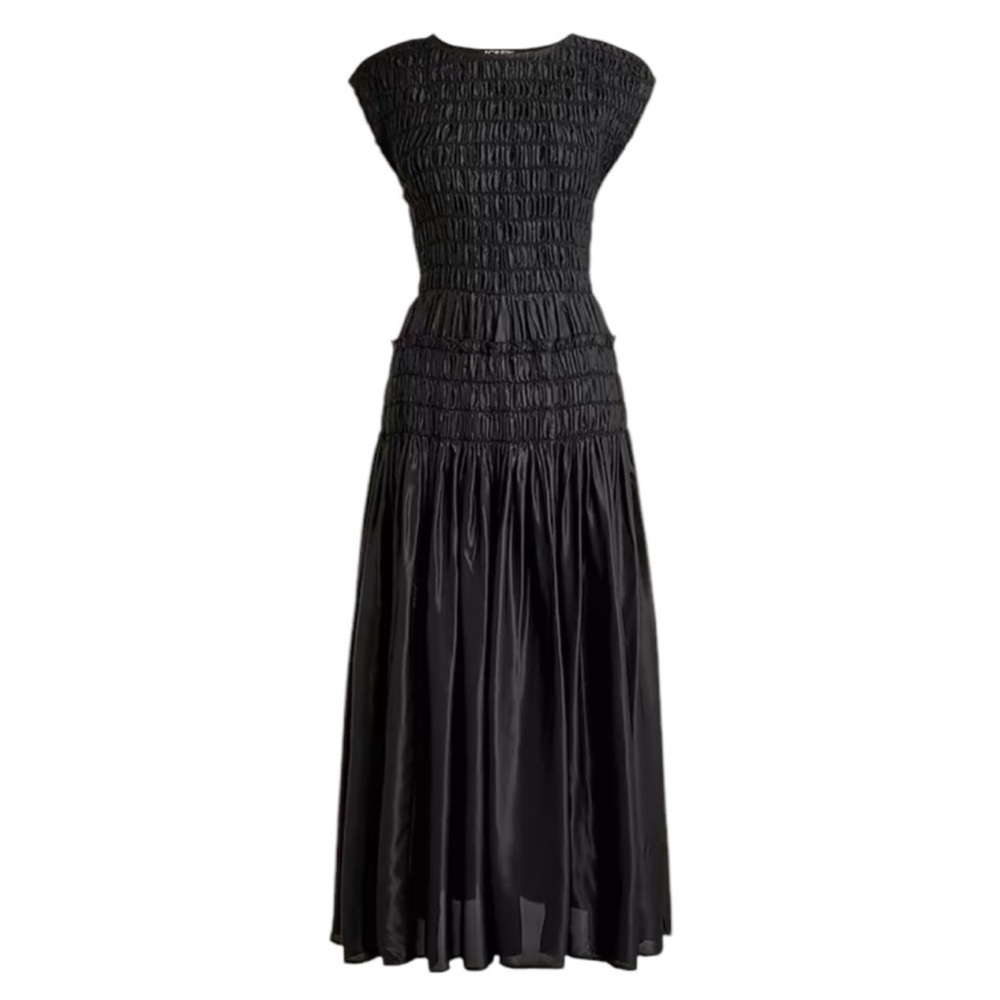 NWOT J.Crew The Maude Dress in Black Drapey
Viscose Twill